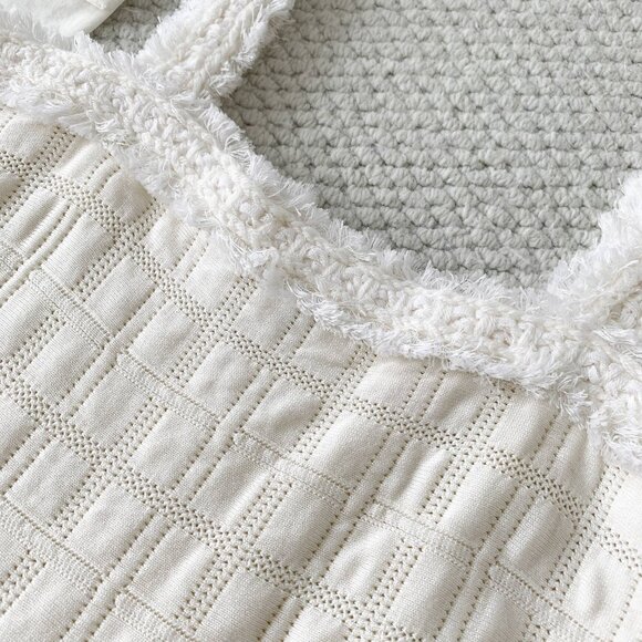 Chanel Classic Check Knit Strapless Dress - Picture 3 of 11